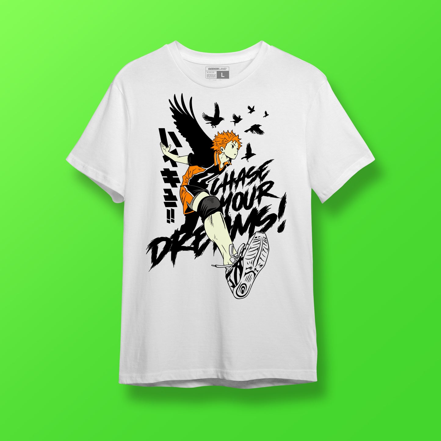 Camiseta Haikyu!! diseño anime
Polo geek Haikyu!! estampado full color