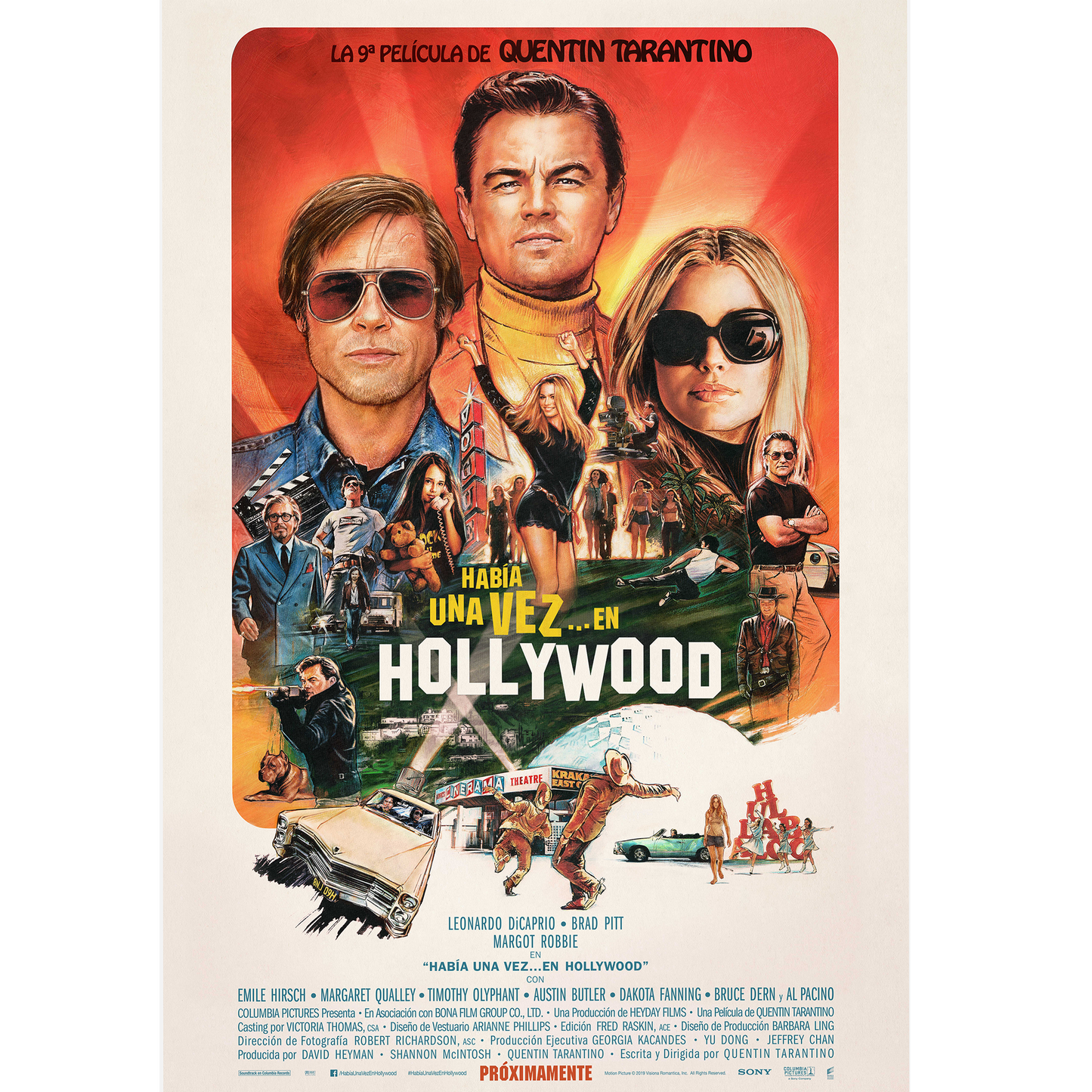 Poster en acrilico - Había una vez en Hollywood / Pelicula