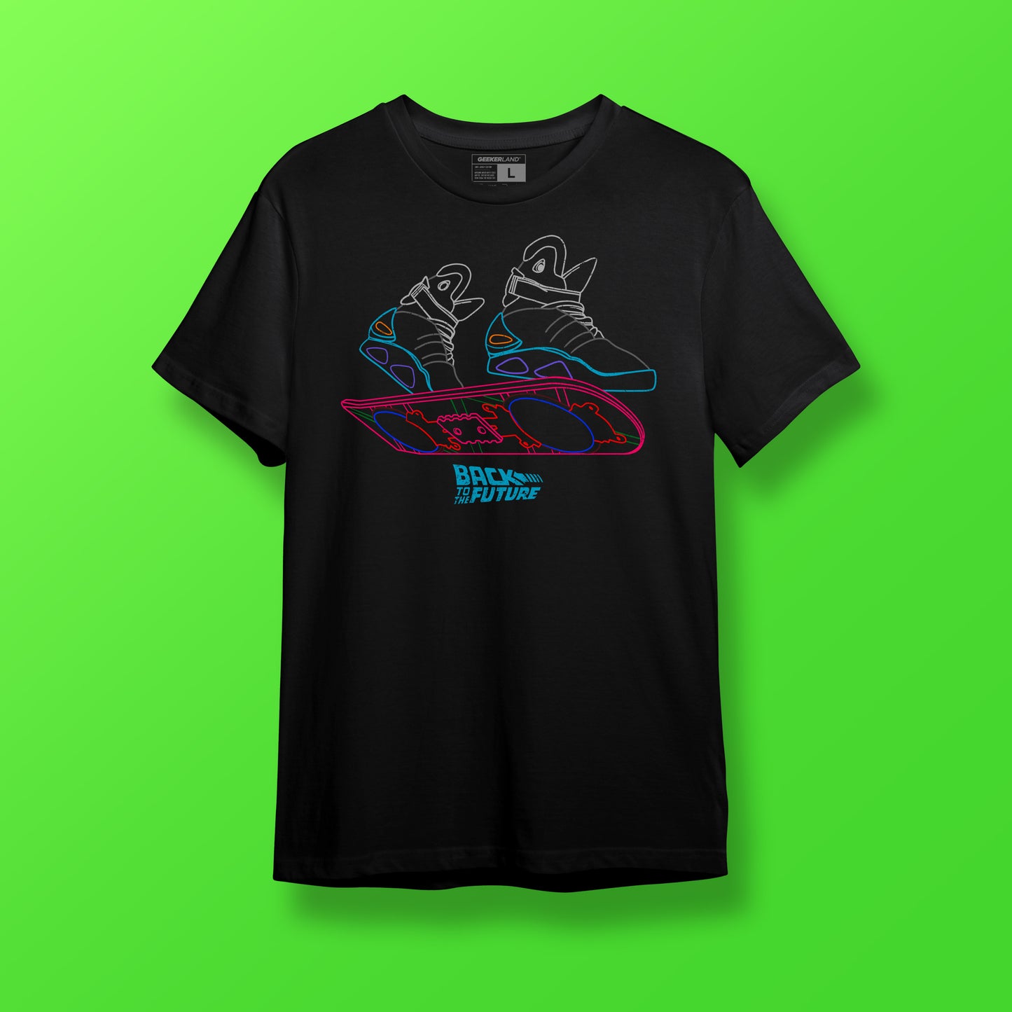 Camiseta - Back to the Future neon