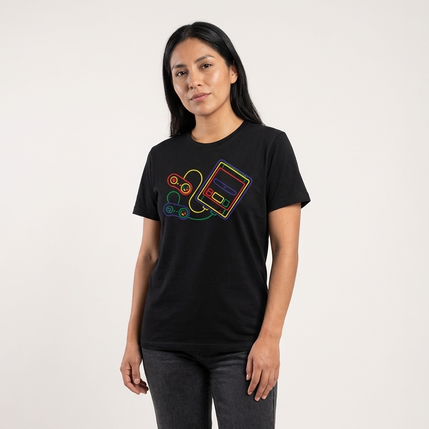 Camiseta Super Famicom – Diseño Retro Nintendo | Polo Geek 100% Algodón