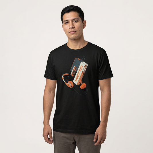 Camiseta Walkman – Diseño Retro 80s | Polo Geek 100% Algodón