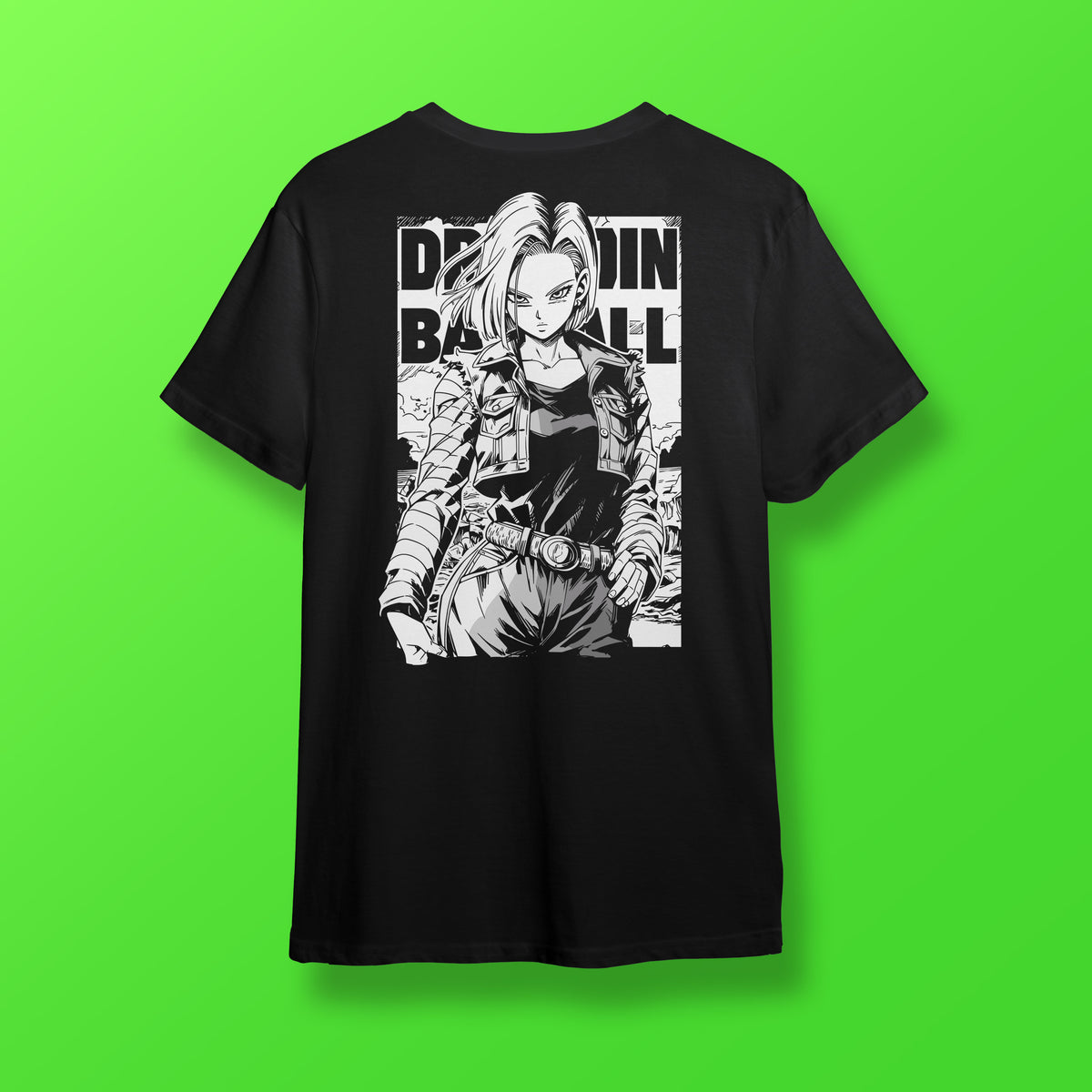 Android 18 Clothes Camiseta Androide 18 – Diseño Dragon Ball | Polo Geek 100% Algodón ...